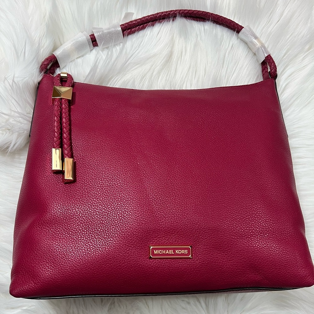 Michael Kors Burgundy Leather Shoulder Bag ✨brand new✨ - Picture 2 of 10